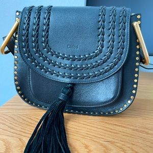 Chloe Calfskin Braided Small Hudson Crossbody Bag